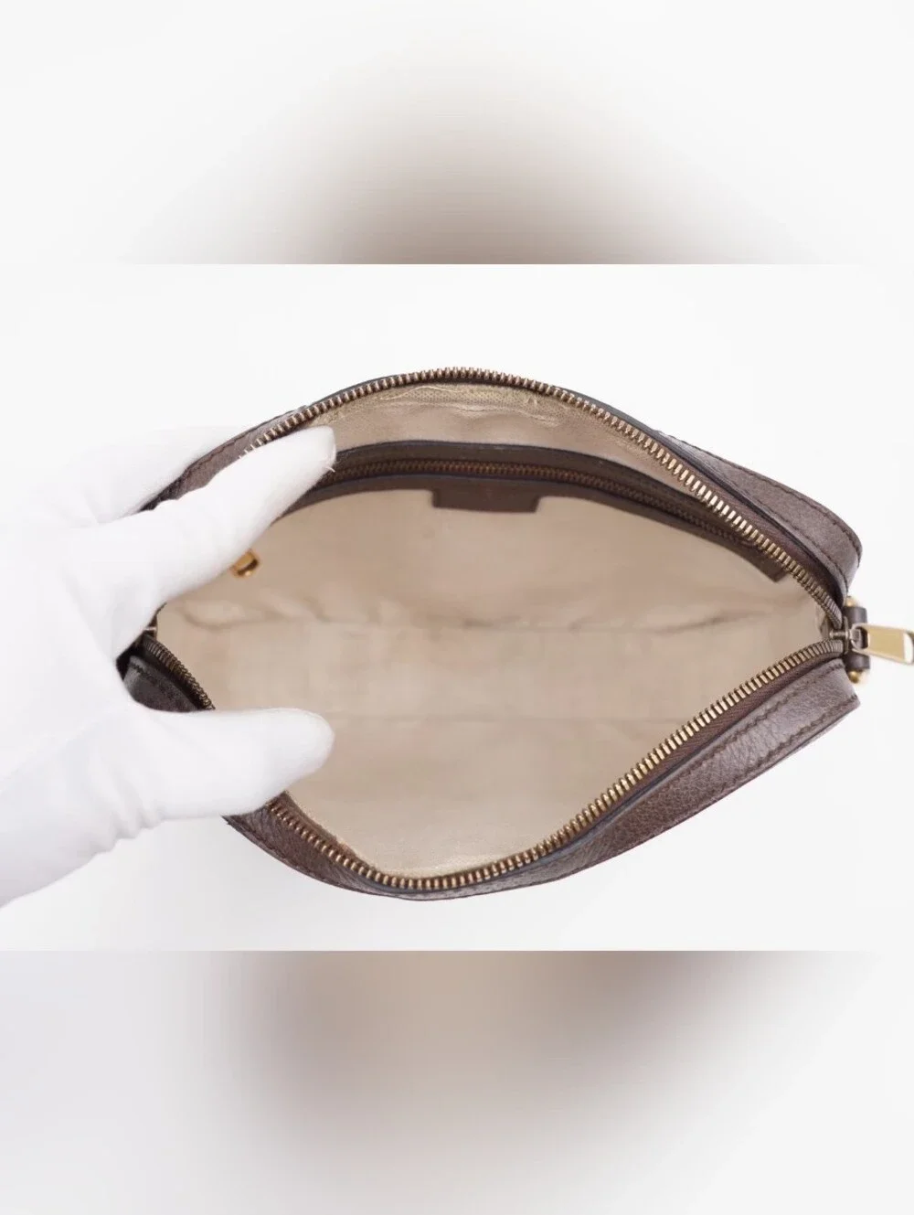 CE04 💗 GUCCI GG Supreme Monogram Web Ophidia Wristlet Shoulder Bag
